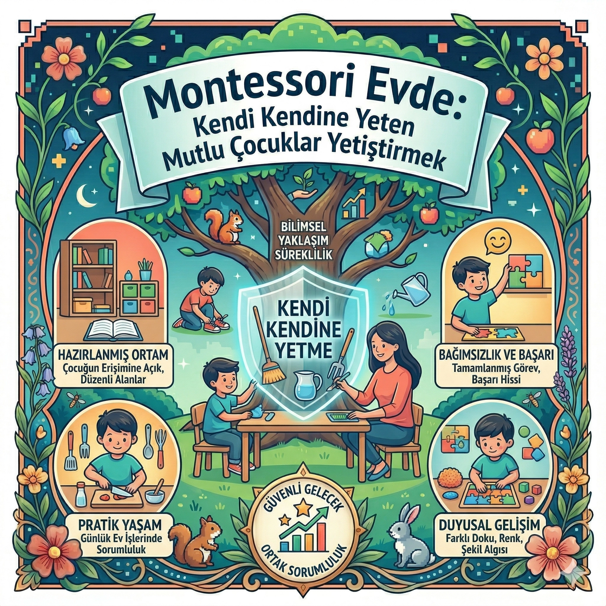 Montessori Evde: Kendi Kendine Yeten Mutlu Çocuklar Yetiştirmek