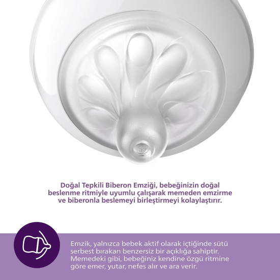 Philips Avent Doğal Tepkili Natural Response 2’Li Biberon Emziği No:4 3+ Ay