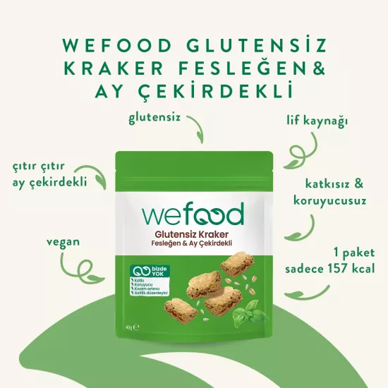 Wefood Fesleğenli Ayçekirdekli Kraker 40 Gr