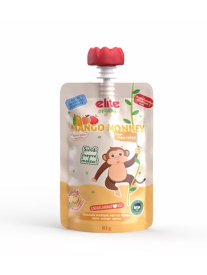 OG Natural Mango Monkey Organik Karışık Meyve Püresi 110gr