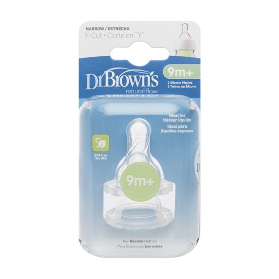 Dr.Brown’s Dar Ağız Y Kesim 2’Li Silikon Biberon Emziği
