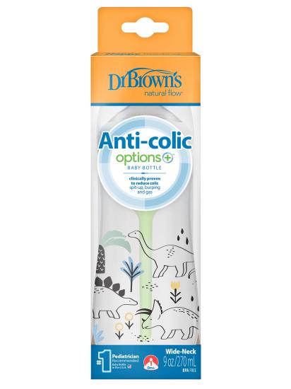 Dr.Brown’s Geniş Ağız PP Antikolik Options Biberon  270 ml Erkek