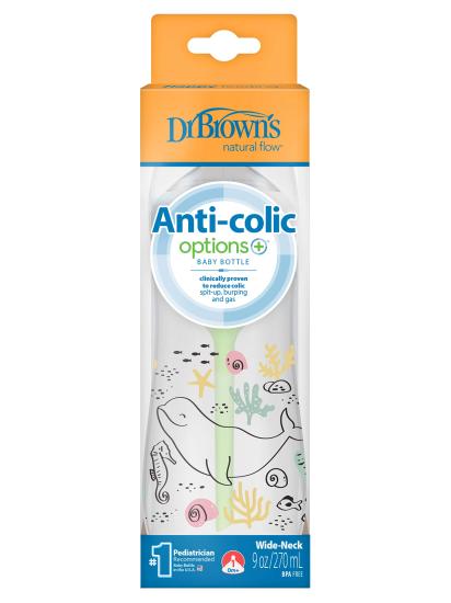 Dr.Brown’s Geniş Ağız PP Antikolik Options Biberon  270 ml Kız