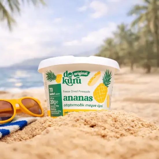 Dokuru Original Ananas Atıştırmalık Meyve Cipsi 20gr