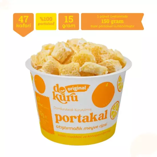 Dokuru Original Portakal Atıştırmalık Meyve Cipsi 15gr