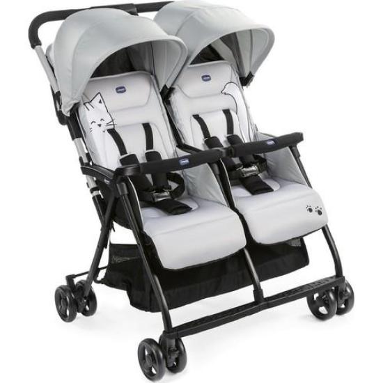 Chicco Ohlala Twin İkiz Bebek Arabası Silver