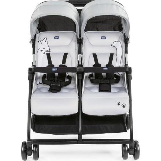 Chicco Ohlala Twin İkiz Bebek Arabası Silver