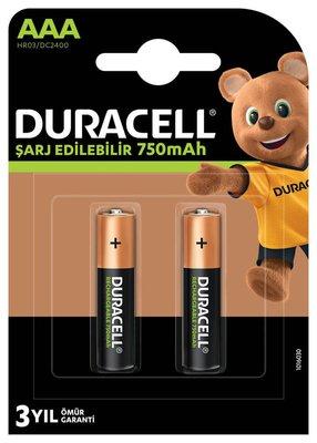 Duracell Şarj Edilebilir Pil 2’Li AAA 750 mAh