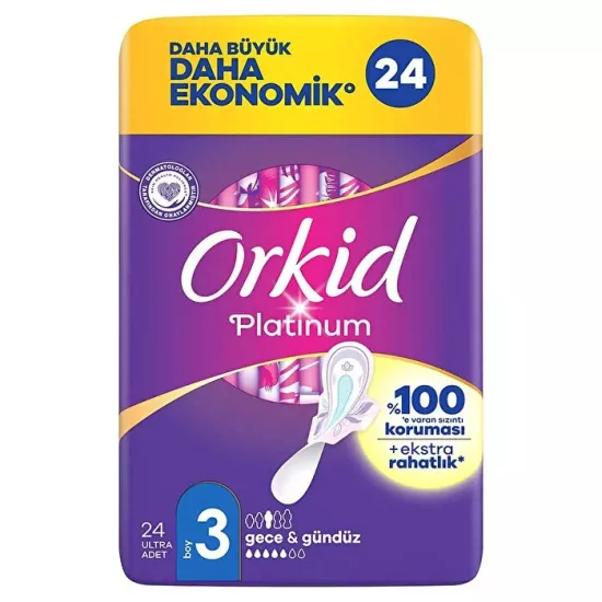 Orkid Ultra Platinum Gece Ped 24’Lü