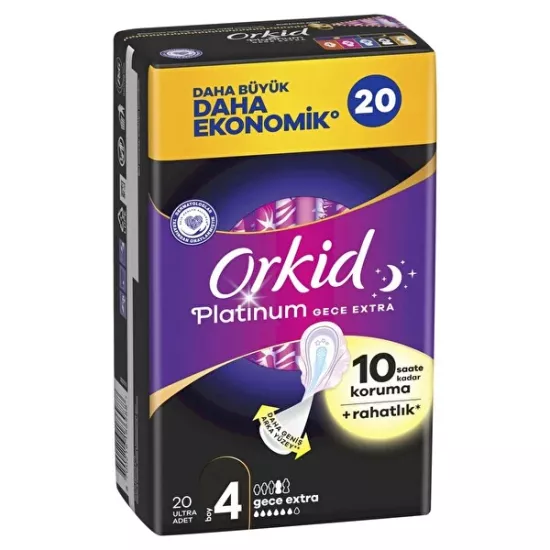 Orkid Ultra Platinum Gece Extra Ped 20’Li