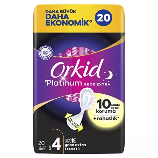 Orkid Ultra Platinum Gece Extra Ped 20’Li