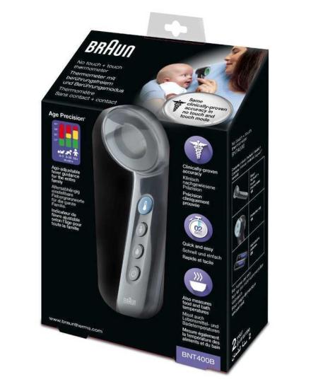 Braun BNT400 Temassız Alından Ateş Ölçer Siyah