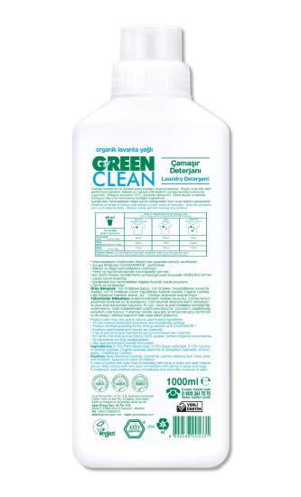 Green Clean Bitkisel Çamaşır Deterjanı 1000 ml (20 Yıkama)
