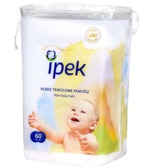 İpek Bebek Temizleme Pamuğu 60’lı