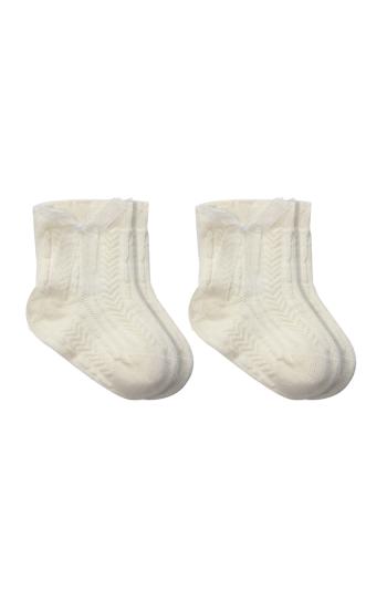 Bistyle Fiyonklu Penye Soket Çorap 2li 10150 Naturel