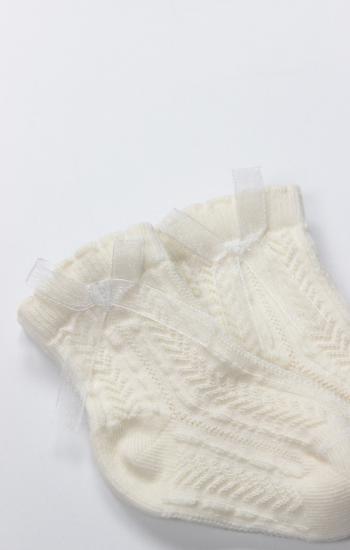 Bistyle Fiyonklu Penye Soket Çorap 2li 10150 Naturel