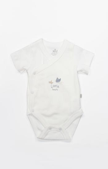 Bistyle Kruvaze Body Yarım Kol Little Boats 17152 Ekru