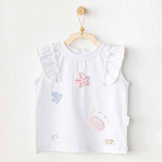 Andywawa AC25969 Casual Bebek Tshırt White