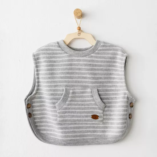 Andywawa AC26214 Casual Yelek Grey