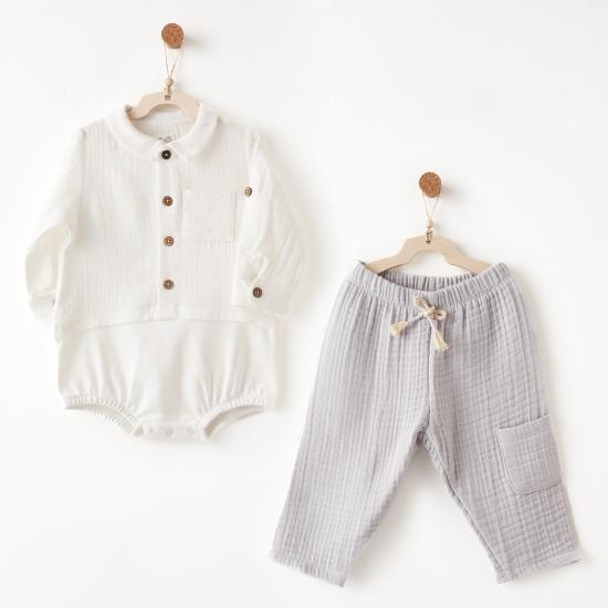 Andywawa AC26706 Gentelman 2li Takım Grey