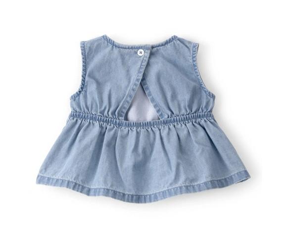 Carters Kız Bebek Body Şort Set 1U529310 Mavi