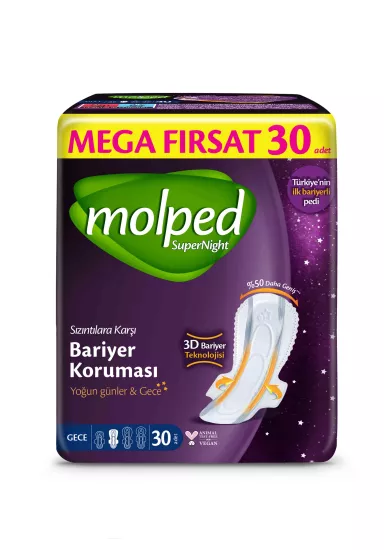 Molped SüperNight Gece Mega Ped 30 Adet